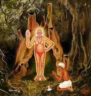 Shree Swami Samarth appeared from anthill at Badri Forest